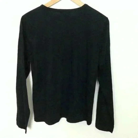 LRL Lauren Active Women Black Silver M Top - Picture 5 of 6